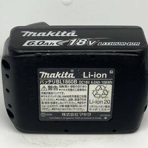 【送料0】純正！マキタ バッテリー 18v 6.0Ah【BL1860B】残量表示あり 税無  Makita  /1046の画像6