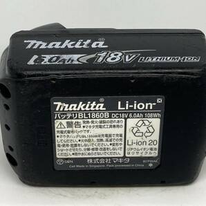 【送料0】純正！マキタ バッテリー 18v 6.0Ah【BL1860B】残量表示あり 税無  Makita  /7109の画像6