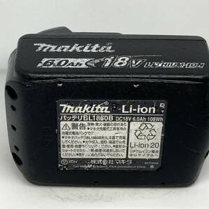【送料0】純正！マキタ バッテリー 18v 6.0Ah【BL1860B】残量表示あり 税無  Makita  /9207の画像6