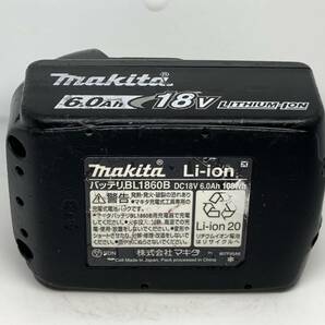 【送料0】純正！マキタ バッテリー 18v 6.0Ah【BL1860B】残量表示あり 税無  Makita  /1604の画像6