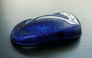 DIY MASTER ガラスラメフレーク (偏光) ブルーxパープル 0.4mm 100g　(検 塗料 スプレー ラメパウダー