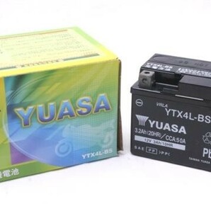 在庫有当日発送 TAIWAN YUASA 台湾ユアサ シールド型 バイク用バッテリー YT4L-BS高性能版 YTX4L-BS ブラックの画像1