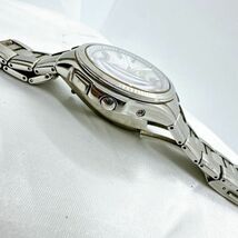 A2403-13-4 １円スタート 電波ソーラー　稼働品　CITIZEN ATTESA シチズンエコドライブアテッサ　メンズ腕時計　シルバー　_画像3