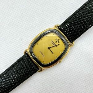 A2404-10-10 1 jpy start quarts operation goods beautiful goods WALTAM MAXIM Waltham maxi m lady's wristwatch Gold 