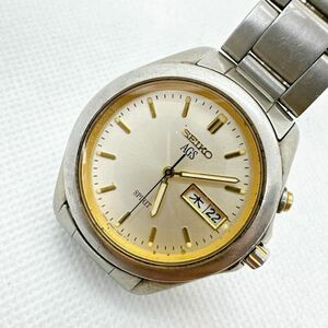 A2404-15-8 １円スタート 自動巻き　不動品　ジャンク　SEIKO AGS Spirit セイコーAGS　スピリット　メンズ腕時計　ゴールド