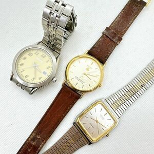 A2404-15-5 １円スタート クオーツ　動作未確認ジャンク　まとめ　メンズ腕時計　SEIKO　セイコー　刻印あり　シルバー　ゴールド