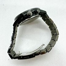 A2404-1112-12 １円スタート 電波ソーラー　稼働品　美品　SEIKO　SOLAR　セイコーソーラー　メンズ腕時計　黒文字盤　_画像3