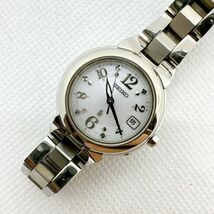 A2404-1112-11 １円スタート 電波ソーラー　稼働品　美品　SEIKO lk セイコールキア　レディース腕時計　シルバー　_画像1