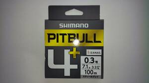 * новый товар нераспечатанный * Shimano pitobru4+ Steel серый 100m 0.30 номер 