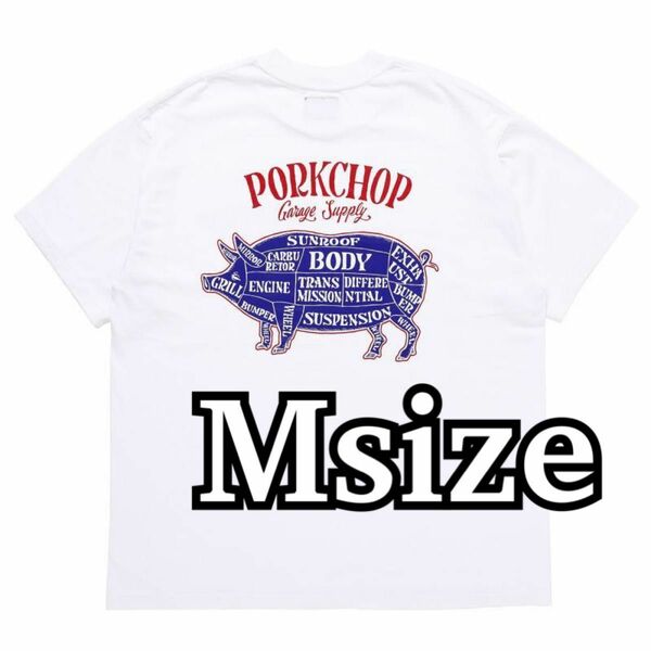 ポークチョップ　Tシャツ/PORKCHOP WHITE RB M キムタク