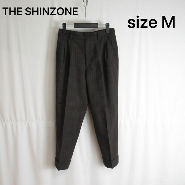 THE SHINZONE タック テーパード スラックス パンツ 38 Mサイズ ザシンゾーン 日本製 ボトムス ワイド 春夏