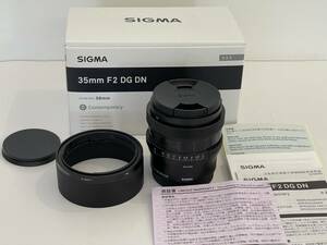 新品同様!! SIGMA シグマ　35mm F2 DG DN ソニーEマウント用レンズ