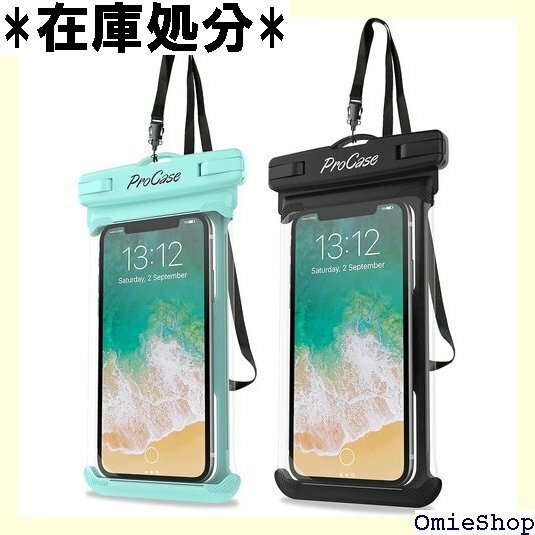 ProCase 2個セット防水ケース IPX8認定 携 1・XS・XR・8・Android -グリーン/ブラック 74