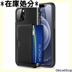 背面カード収納付 iPhone 13 mini ケース ード収納 OWLGuardian スマホケース ブラック 216