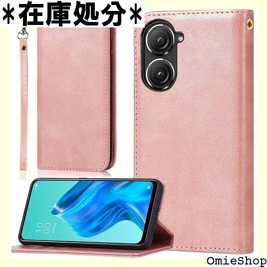 ASUS スマホケース Zenfone 9 / Zen バー カード入れ スタンド 落ち着いた色 レトロ ピンク 692