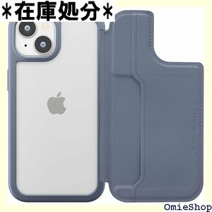 カラー：ブルー iPhone15 バックフリップ ケー 6.1inch 2眼 スマホケース pg-ma00693 1296