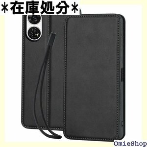 ZTE Anshin Family ケース 手帳型 w ット式 携帯ストラップ付き、ガラスフィルム付き ブラック 1551