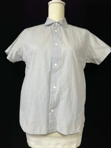 YAECA ヤエカ 半袖シャツ COMFORT SHIRT RELAX S Blue 68120