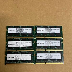 E117 SUEAST ノートPCメモリ 8GB DDR3L-1600MHz 6枚　