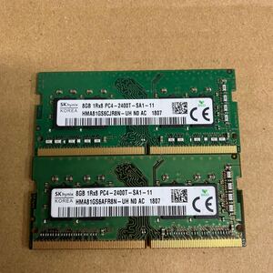 K125 SKhynix Note PC memory 8GB 1Rx8 PC4-2400T 2 sheets 