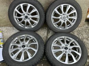 BALMINUM 15インチ 4.5J PCD100 4穴 ET48 BS VRX 165/65R15 19年製 4本 スタッドレスタイヤ 