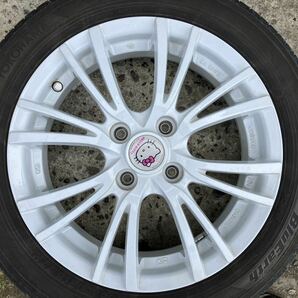 希少・絶版 MSW OZレーシング コラボ Hello Kitty 15インチ 5J PCD100 4穴 ET45 ハブ径63 ヨコハマ ブルーアース 165/60R15 17年製 4本の画像4