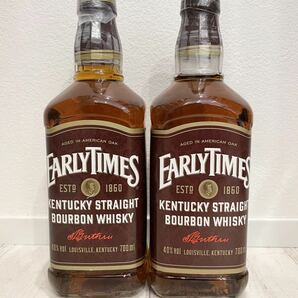 送料無料 アーリータイムズ ブラウンラベル 終売品 新品未開栓 バーボン 700ml 40% 2本 EARLY TIMES KENTUCKY STRAIGHT BOURBON WHISKYの画像1