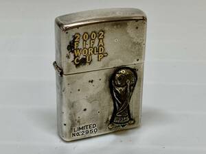 F3035y ZIPPO ジッポ 2002 FIFA WORLD CUP シルバー ライター 現状品