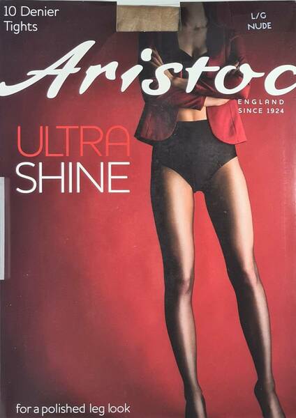 ■オールスルー　Aristoc アリストック　ULTRA SHINE　10den ベージュ系光沢■