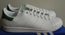 新品 スタンスミス 2019年製 JP28.0cm 白×緑 M20324 生産終了 天然皮革 adidas stansmith ホワイト×グリーン 本革 ABCマート 定番人気_画像2