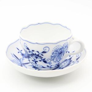 マイセン　ブルーオニオン　モカカップ&ソーサー　１級品　MEISSEN ティー 洋食器 ティーカップ コーヒー