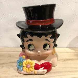 小物入れ　クッキージャー　貯金箱　ベティちゃん Betty Boop ベティブープ 陶器 フィギュア ベティ アメリカ 雑貨 置物 レトロ 管1