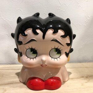 中型　貯金箱　ベティちゃん Betty Boop ベティブープ 陶器 フィギュア KFS ベティ アメリカ 雑貨 置物 レトロ 管理001