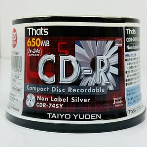 ★【希少】That’s ザッツ CDR-74SY 650MB 50枚パック 未開封 4ケースセット CDR74SYSBN TAIYO YUDEN 日本製 Made In Japan 管理番号04221の画像7