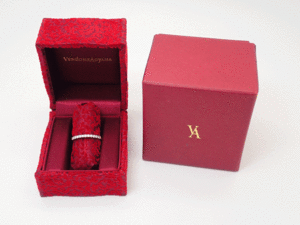  Vendome Aoyama VENDOME AOYAMA VA K18 diamond half Circle half Eternity ring 0.26ct 2.3g #13 number as good as new 