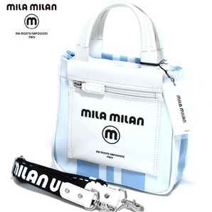 新品 mila milan ミラ・ミラン ''ミーチョ'' ミニトートバッグ【定価14850円】260503 ブルー 2WAY ★ IKETEI イケテイの画像1