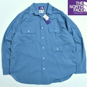 【送料無料】新品 THE NORTH FACE PURPLE LABEL ノースフェイス パープルレーベル フィールドシャツ XL NT3311N ブルーの画像1