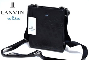 [ regular price 16500 jpy ] new goods LANVIN en Bleu Lanvin on blue tilt leather shoulder bag 524101 black IKETEIike Tey 
