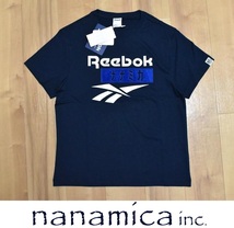 【送料無料】新品 Reebok ナナミカ別注 ベクター Tシャツ L FM3732 ネイビー ★_画像1