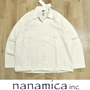 【送料無料】新品 nanamica ナナミカ Cotton Wool Deck Shirt M SUGF357 定価4万1800円 デッキシャツ US ARMY ナチュラル