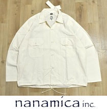 【送料無料】新品 nanamica ナナミカ Cotton Wool Deck Shirt M SUGF357 定価4万1800円 デッキシャツ US ARMY ナチュラル_画像1