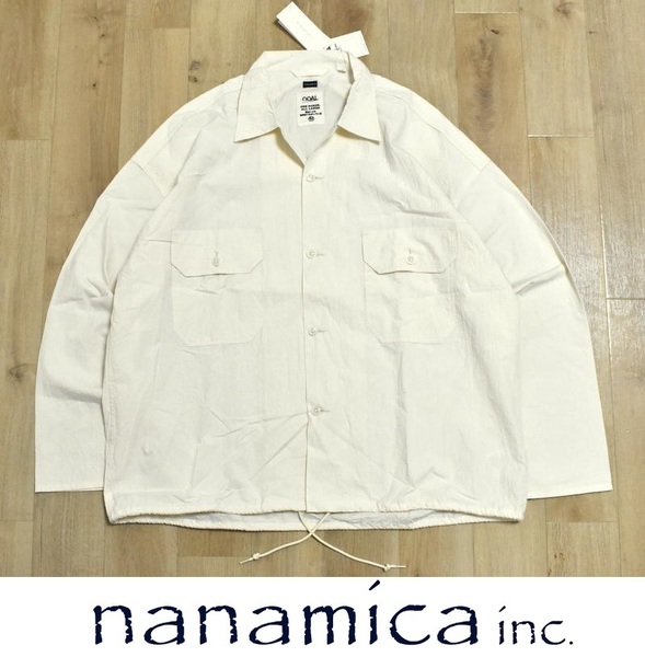 【送料無料】新品 nanamica ナナミカ Cotton Wool Deck Shirt XL SUGF357 定価4万1800円 デッキシャツ US ARMY ナチュラル