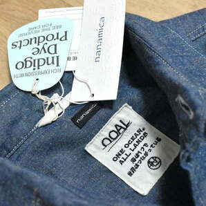 【送料無料】新品 nanamica ナナミカ Chambray CPO Shirt Jacket M ナナミカ SUAS342 インディゴ シャツジャケットの画像4