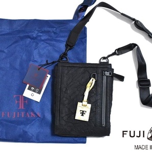 【定価3万6300円】新品 FUJITAKA フジタカ ''ホーク'' レザー ミニショルダーバッグ 615131 IKETEI イケテイ の画像1