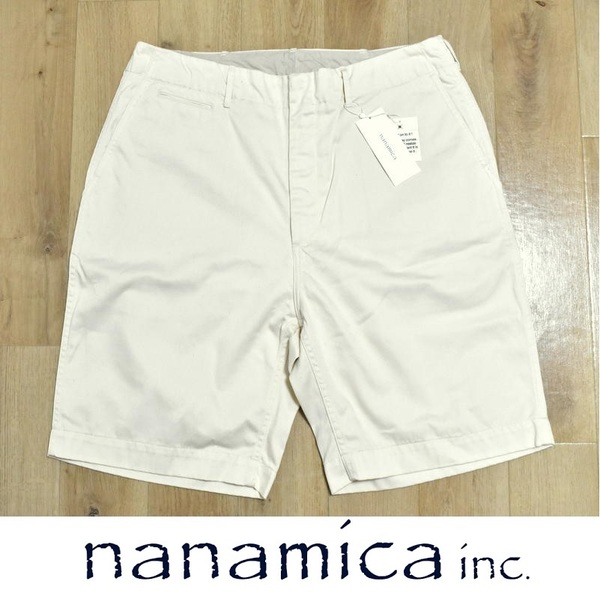 【送料無料】新品 nanamica ナナミカ チノショーツ 32 定価2万3100円 SUDS316 ナチュラル Chino Shorts