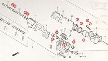 送料無料 ホンダ純正新品 CB250T CB400T ホークⅡ 前期用 フロントキャリパー オーバーホール ダストシール ピストンシール ブーツ 122C_画像2