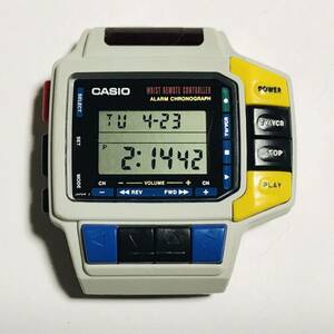 希少品 CASIO CMD-10 アラームクロノ 腕リモコン カシオ 腕時計 デジタルウォッチ ビンテージ 稼働品 ジャンク扱い ①