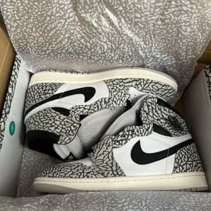 ナイキ エアジョーダン 1 ホワイトセメント NIKE AIR JORDAN 1 RETRO HIGH OG White Cement 新品未使用 黒タグ付きの画像1