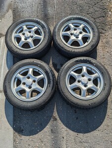 グッドイヤー サマータイヤ ECO EG02 155/65R13　スバル純正ホイールセット　