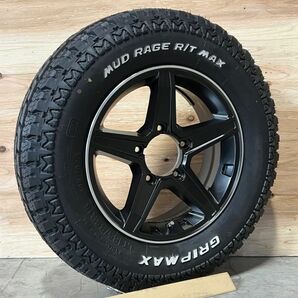 ジムニー JB23 JB64 訳あり 1本のみ PREMIX エステラ 5.5J-16in 5/139 +20 MTブラック/リムポリ GRIPMAX 185/85R16 105/103Q LT スペア用にの画像1